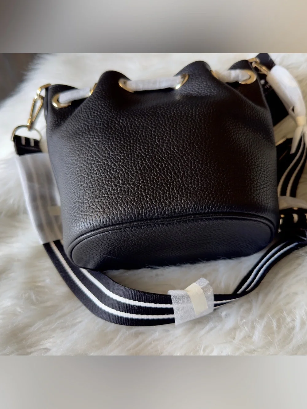 NWT Kate Spade Rosie Leather Mini Bucket Bag Black